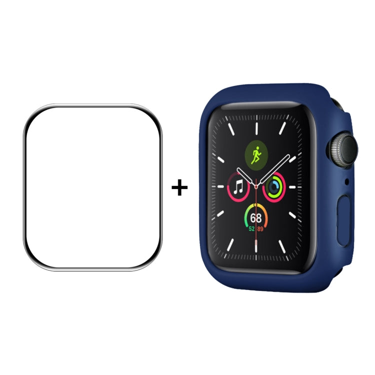 ENKAY Hat-Prince PC Frame + Full Coverage PMMA HD Screen Protector Film For Apple Watch Series 8 / 7 41mm(Dark Blue) - Watch Cases by ENKAY | Online Shopping South Africa | PMC TechLife | Buy Now Pay Later Mobicred
