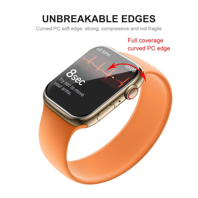 ENKAY Hat-Prince PC Frame + Full Coverage PMMA HD Screen Protector Film For Apple Watch Series 8 / 7 45mm(Transparent) - Watch Cases by ENKAY | Online Shopping South Africa | PMC TechLife | Buy Now Pay Later Mobicred