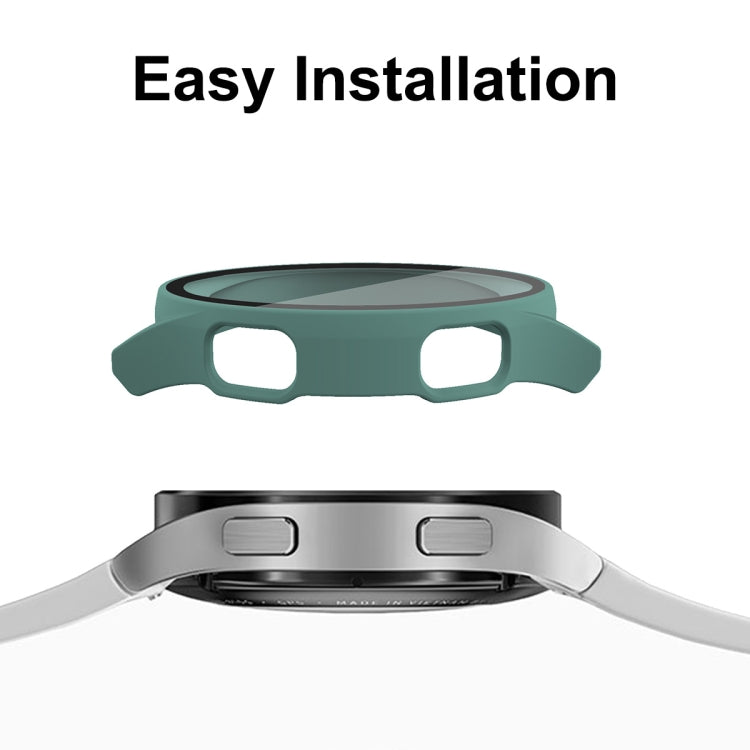 ENKAY Hat-Prince Full Coverage PC Frame + Tempered Glass Protector Composite Case for Samsung Galaxy Watch4 40mm(White) - Watch Cases by ENKAY | Online Shopping South Africa | PMC TechLife | Buy Now Pay Later Mobicred
