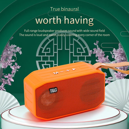 T&G TG296 Portable Wireless Bluetooth 5.0 Speaker Support TF Card / FM / 3.5mm AUX / U-Disk / Hands-free(Orange) - Mini Speaker by T&G | Online Shopping South Africa | PMC Jewellery