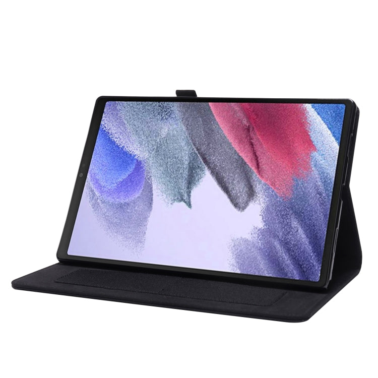 For Samsung Galaxy Tab A8 10.5 2021 Horizontal Flip Fabric PU Leather Tablet Case with Card Slots & Holder(Black) - Other Galaxy Tab PC by PMC TechLife | Online Shopping South Africa | PMC TechLife