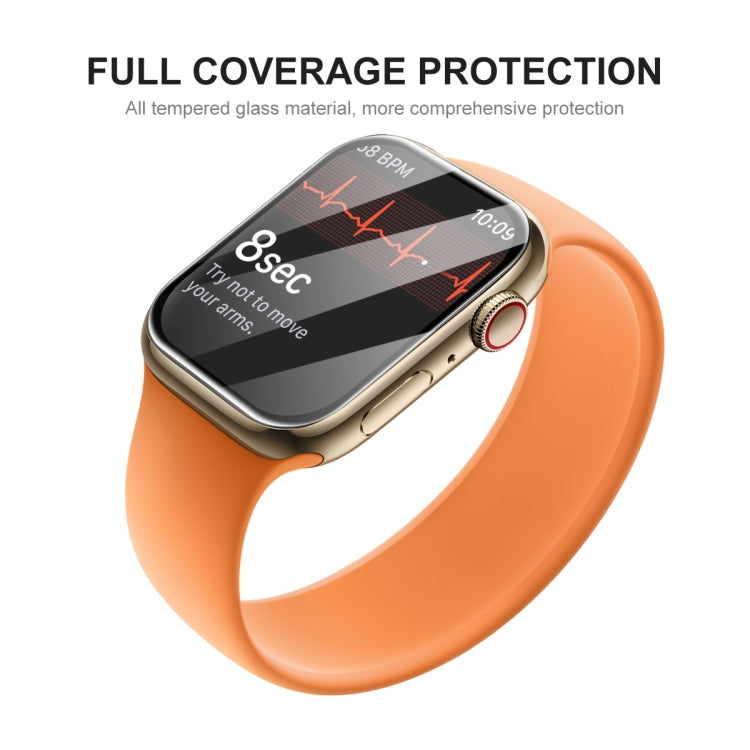 1 PC ENKAY Hat-Prince 3D Curved Edge Full Coverage Full Tempered Glass HD Screen Protector Film For Apple Watch Series 7 41mm(Black) - Others by ENKAY | Online Shopping South Africa | PMC Jewellery | Buy Now Pay Later Mobicred