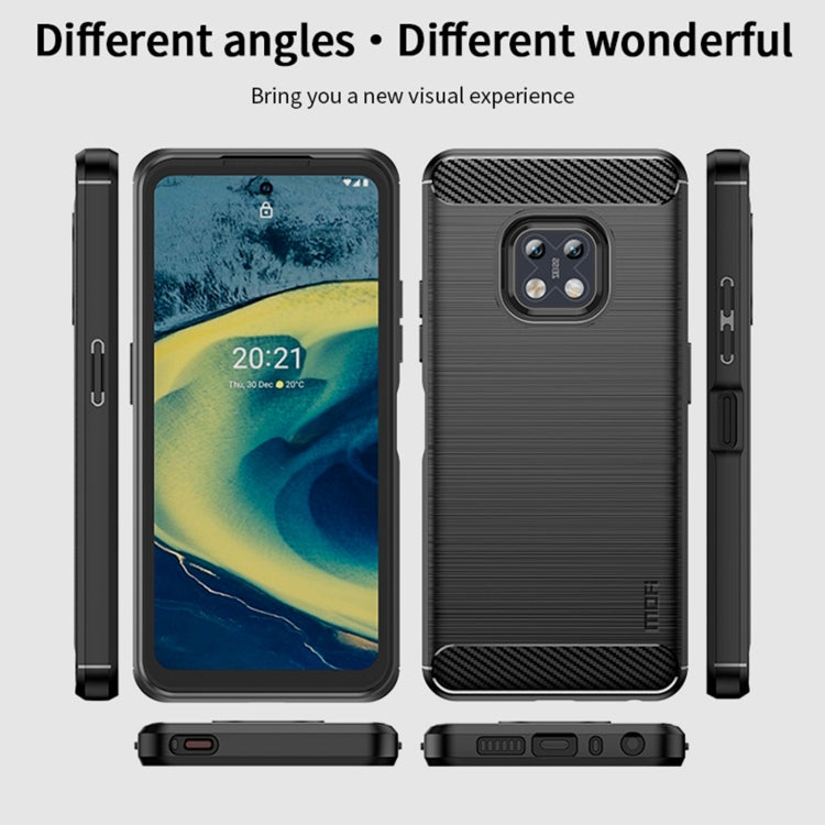 For Nokia XR20 MOFI Gentleness Series Brushed Texture Carbon Fiber Soft TPU Case(Gray) - free shipping - PMC TechLife - Order now!