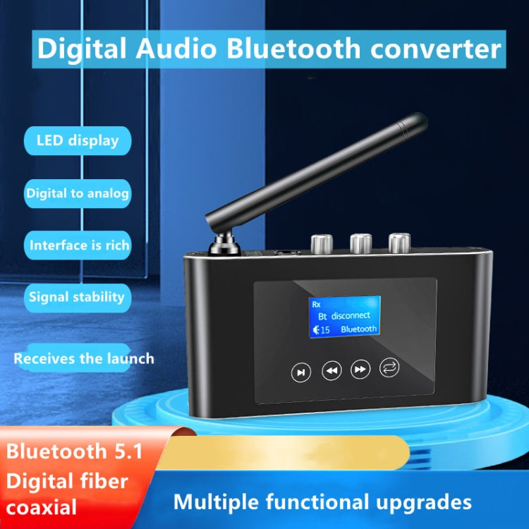 T38 2 in 1 Bluetooth 5.1 Receiver & Transmitter Optical Digital Audio Converter - Audio Receiver Transmitter by PMC TechLife | Online Shopping South Africa | PMC TechLife