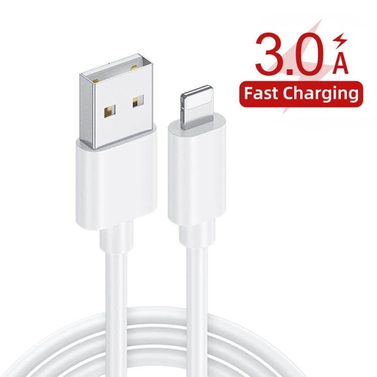 CA-25 QC3.0 USB 3A Fast Charger with USB to 8 Pin Data Cable, AU Plug(Black) - USB Charger by PMC TechLife | Online Shopping South Africa | PMC TechLife | Buy Now Pay Later Mobicred