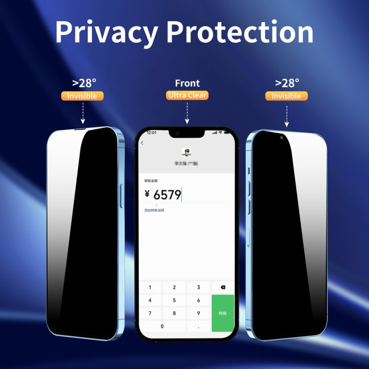 For iPhone 12 Pro Max ENKAY Quick Stick Anti-peeping Tempered Glass Film - iPhone 12 Pro Max Tempered Glass by ENKAY | Online Shopping South Africa | PMC TechLife | Buy Now Pay Later Mobicred