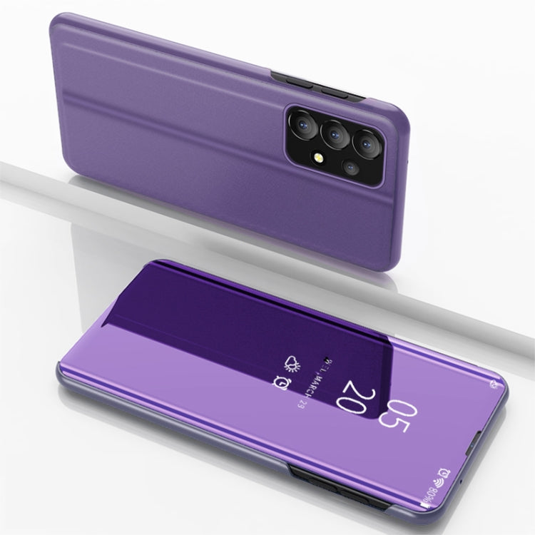 For Samsung Galaxy A33 5G Plated Mirror Flip Leather Case with Holder(Purple Blue) - free shipping - PMC TechLife - Order now!