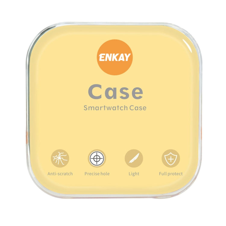 For Huawei Watch GT 3 46mm ENKAY PC Frame + Tempered Glass Protector Composite Case(Silver) - Watch Cases by ENKAY | Online Shopping South Africa | PMC TechLife | Buy Now Pay Later Mobicred