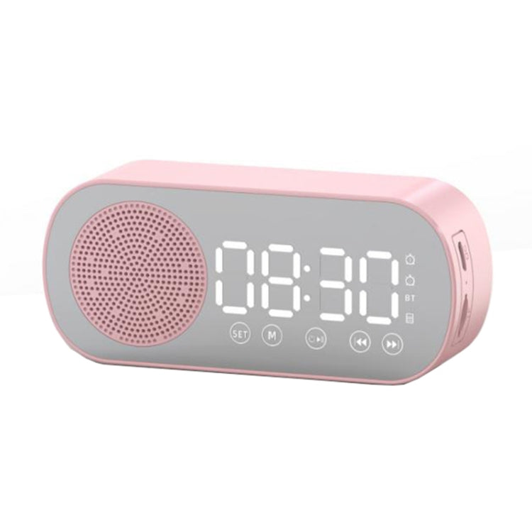 Z7 Digital Bluetooth 5.0 Speaker Multi-function Mirror Alarm Clock FM Radio(Pink) - Desktop Speaker by PMC TechLife | Online Shopping South Africa | PMC TechLife