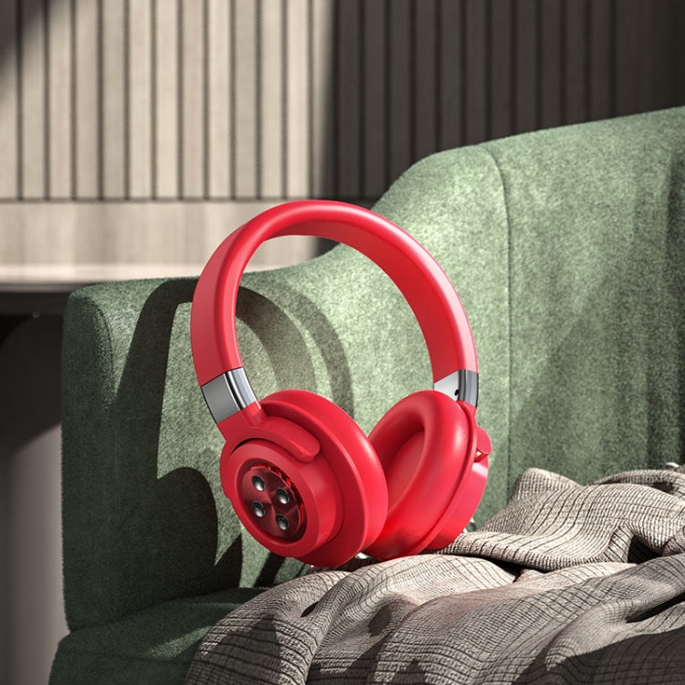A51 USB Charging Wireless Bluetooth HIFI Stereo Headset with Mic(Red) - Headset & Headphone by PMC TechLife | Online Shopping South Africa | PMC TechLife
