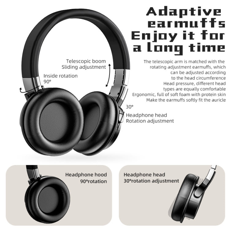 A51 USB Charging Wireless Bluetooth HIFI Stereo Headset with Mic(White) - Headset & Headphone by PMC TechLife | Online Shopping South Africa | PMC TechLife