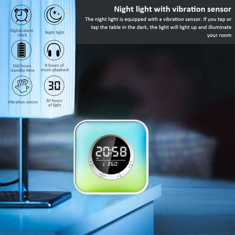 P10 LED Atmosphere Light Bluetooth Speaker with Alarm Thermometer Function - Desktop Speaker by PMC TechLife | Online Shopping South Africa | PMC TechLife