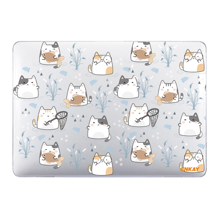 ENKAY Animal Series Pattern Laotop Protective Crystal Case For MacBook Pro 13.3 inch A1706 / A1708 / A1989 / A2159(Cute Cat) - MacBook Pro Cases by ENKAY | Online Shopping South Africa | PMC Jewellery