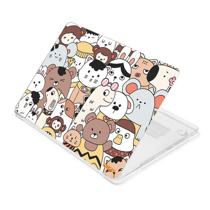 For MacBook Air 13.3 inch A1932 / A2179 / A2337 ENKAY Animal Series Pattern Laotop Protective Crystal Case(Animals No.1) - MacBook Air Cases by ENKAY | Online Shopping South Africa | PMC Jewellery