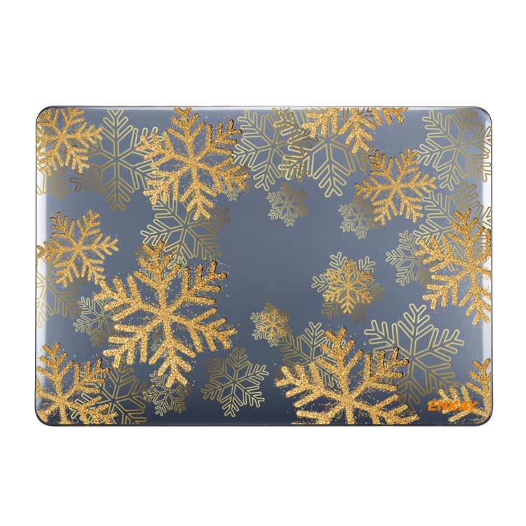 ENKAY Vintage Pattern Series Laotop Protective Crystal Case For MacBook Pro 13.3 inch A1706 / A1708 / A1989 / A2159(Golden Snowflake) - MacBook Pro Cases by ENKAY | Online Shopping South Africa | PMC Jewellery