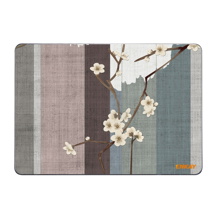 ENKAY Vintage Pattern Series Laotop Protective Crystal Case For MacBook Pro 13.3 inch A1706 / A1708 / A1989 / A2159(Plum Blossom) - MacBook Pro Cases by ENKAY | Online Shopping South Africa | PMC Jewellery