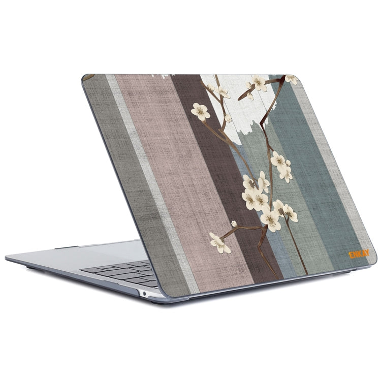 ENKAY Vintage Pattern Series Laotop Protective Crystal Case For MacBook Air 13.3 inch A1932 / A2179 / A2337(Plum Blossom) - MacBook Air Cases by ENKAY | Online Shopping South Africa | PMC Jewellery