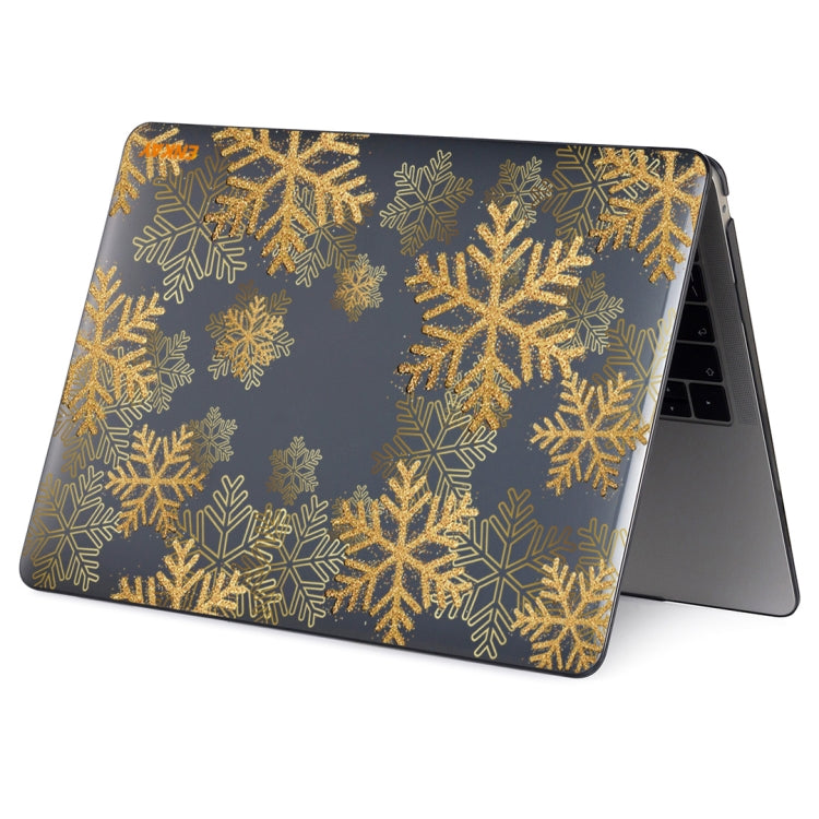 ENKAY Vintage Pattern Series Laotop Protective Crystal Case For MacBook Pro 15.4 inch A1707 / A1990(Golden Snowflake) - MacBook Pro Cases by ENKAY | Online Shopping South Africa | PMC Jewellery