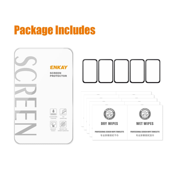 5 PCS For Xiaomi Band 7 Pro ENKAY 3D Full Coverage Soft PC Edge + PMMA HD Screen Protector Film - Screen Protector by ENKAY | Online Shopping South Africa | PMC TechLife | Buy Now Pay Later Mobicred