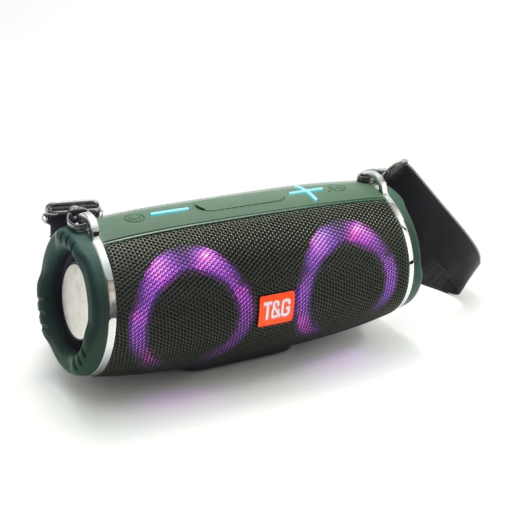 T&G TG642 RGB Light Waterproof  Portable Bluetooth Speaker Support FM / TF Card(Green) - free shipping - PMC TechLife - Order now!