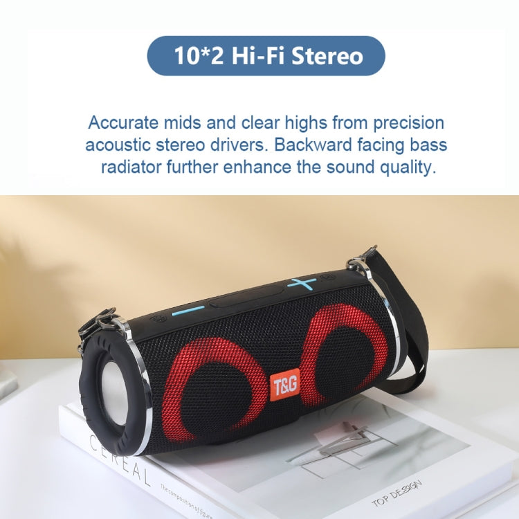 T&G TG642 RGB Light Waterproof  Portable Bluetooth Speaker Support FM / TF Card(Blue) - free shipping - PMC TechLife - Order now!