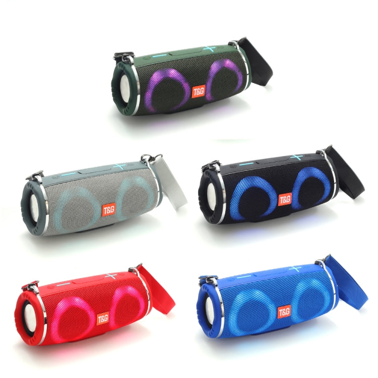 T&G TG642 RGB Light Waterproof  Portable Bluetooth Speaker Support FM / TF Card(Gray) - free shipping - PMC TechLife - Order now!