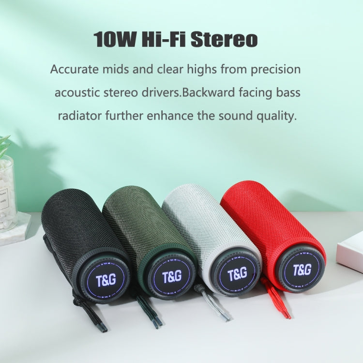 T&G TG332 10W HIFI Stereo Waterproof Portable Bluetooth Speaker(Green) - Desktop Speaker by T&G | Online Shopping South Africa | PMC Jewellery