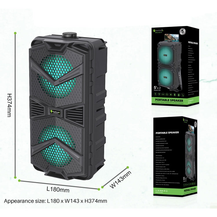 NewRixing NRG5501B Outdoor Portable Karaoke Wireless Speaker 16W Audio Amplifier with Mic - Desktop Speaker by NewRixing | Online Shopping South Africa | PMC TechLife | Buy Now Pay Later Mobicred