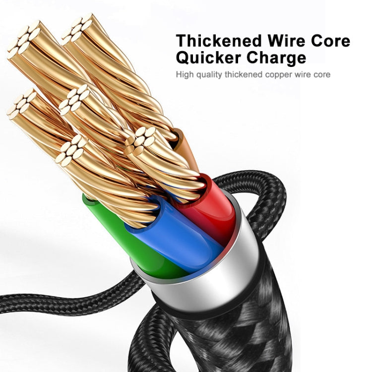 ENKAY PD 20W 3A USB-C / Type-C to 8 Pin Elbow Fast Charging Nylon Braided Data Cable, Length:2m(Black) - Normal Style Cable by ENKAY | Online Shopping South Africa | PMC TechLife | Buy Now Pay Later Mobicred