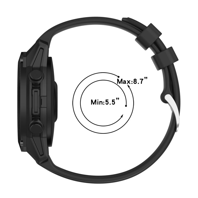 Compatible with Garmin Compatible witherunner 745 22mm Silicone Sports Watch Band(Red) - Watch Bands by PMC TechLife | Online Shopping South Africa | PMC TechLife | Buy Now Pay Later Mobicred