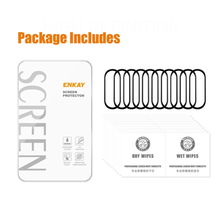 10 PCS For Xiaomi Mi Band 7 ENKAY 3D Full Coverage Soft PC Edge + PMMA HD Screen Protector Film - free shipping - PMC TechLife - Order now!