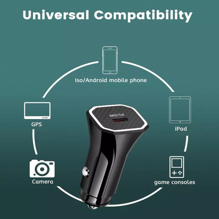 TE-P2 PD20W USB-C / Type-C Car Charger with Type-C to 8 Pin Data Cable(White) - Car Charger by PMC TechLife | Online Shopping South Africa | PMC TechLife