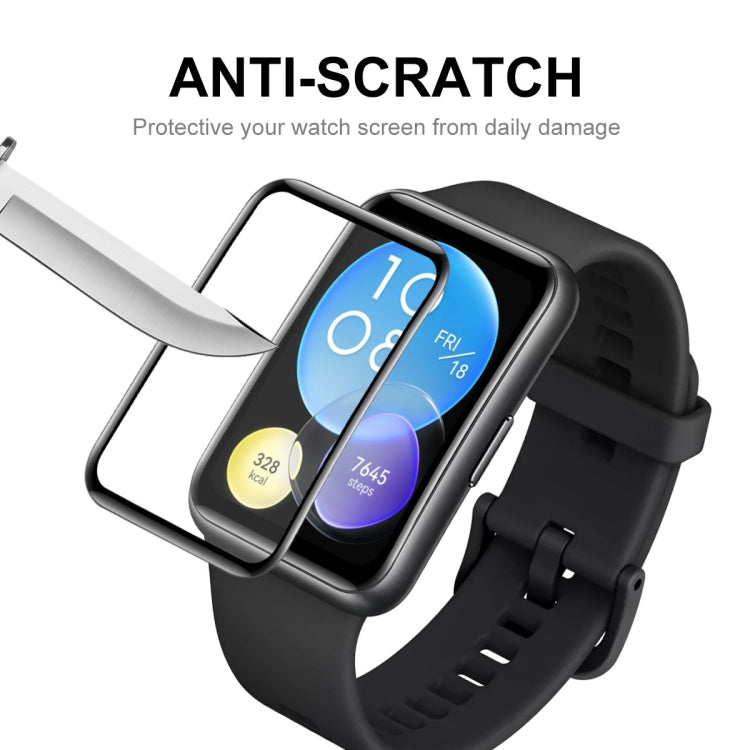5 PCS For Huawei Watch Fit 2 ENKAY Hat-Prince 3D Full Coverage Soft PC Edge + PMMA HD Screen Protector Film - Screen Protector by ENKAY | Online Shopping South Africa | PMC TechLife | Buy Now Pay Later Mobicred