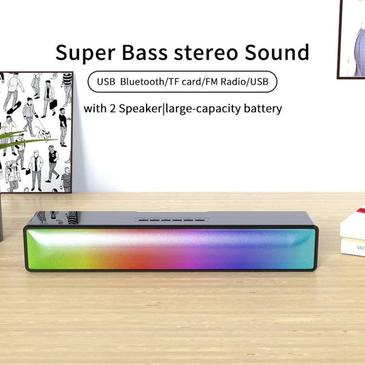AEC BT601 RGB Light HiFi Soundbar Bluetooth Speaker Home Theater - Desktop Speaker by AEC | Online Shopping South Africa | PMC Jewellery