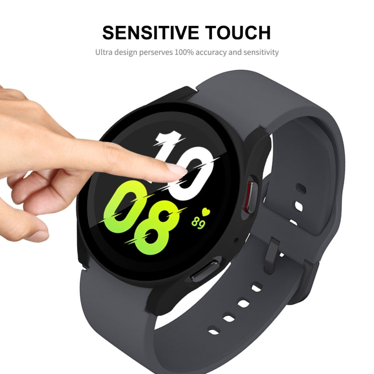 For Samsung Galaxy Watch5 40mm ENKAY Hat-Prince Full Coverage PC Frame + 9H Tempered Glass Case(Deep Green) - Watch Cases by ENKAY | Online Shopping South Africa | PMC Jewellery | Buy Now Pay Later Mobicred