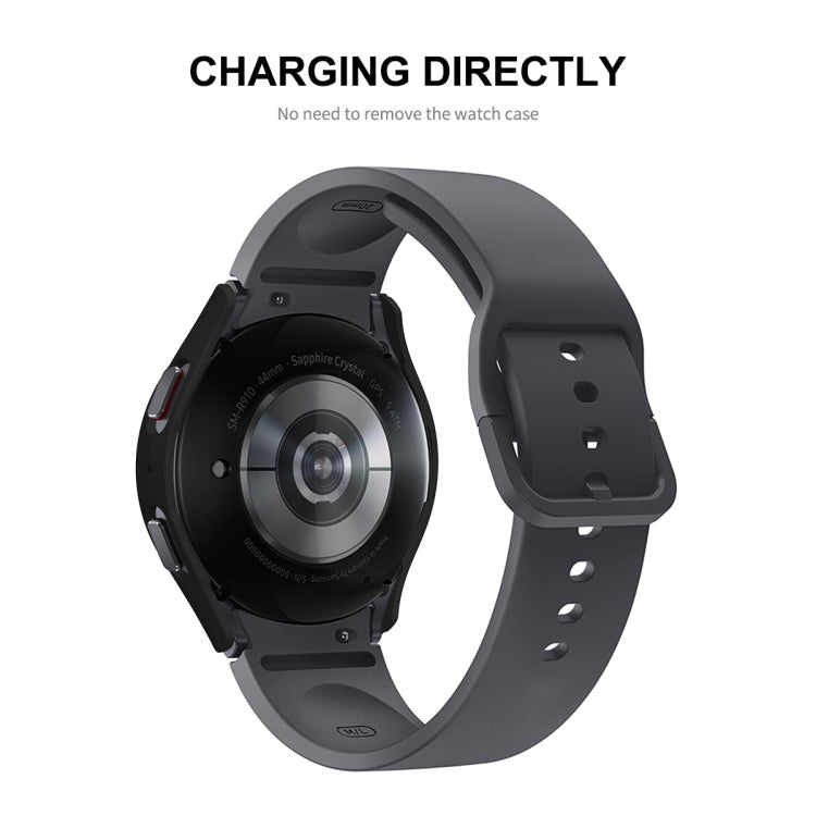 For Samsung Galaxy Watch5 44mm ENKAY Hat-Prince Full Coverage PC Frame + 9H Tempered Glass Case(Silver) - Watch Cases by ENKAY | Online Shopping South Africa | PMC TechLife | Buy Now Pay Later Mobicred