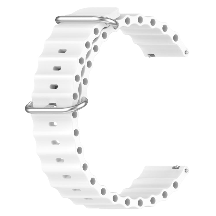 For Xiaomi MI Watch Color 2 22mm Ocean Style Silicone Solid Color Watch Band(White) - free shipping - PMC TechLife - Order now!