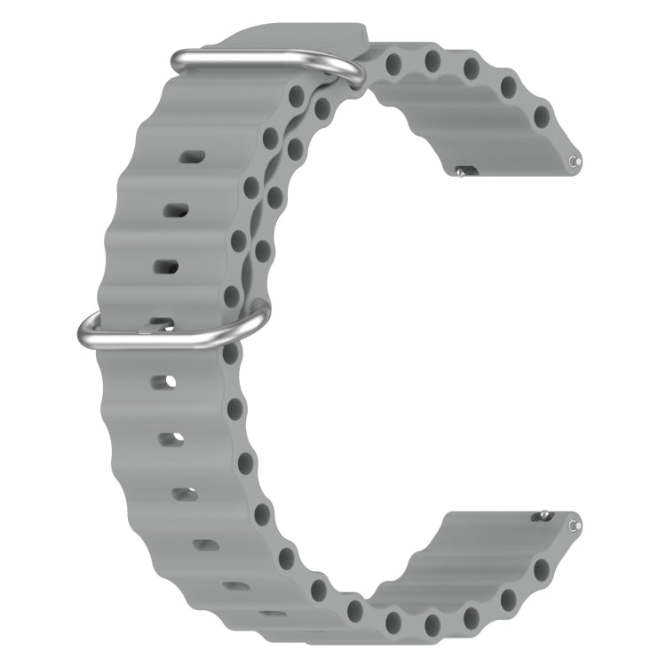 For Xiaomi MI Watch Color 2 22mm Ocean Style Silicone Solid Color Watch Band(Grey) - free shipping - PMC TechLife - Order now!