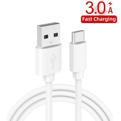 65W Dual PD Type-C + 3 x USB Multi Port Charger with 3A USB to Type-C Data Cable, UK Plug(White) - USB Charger by PMC Jewellery | Online Shopping South Africa | PMC Jewellery