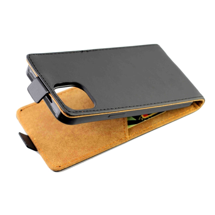 For iPhone 14 Vertical Flip Leather Phone Case with Card Slot(Black) - iPhone 14 Cases by PMC TechLife | Online Shopping South Africa | PMC TechLife