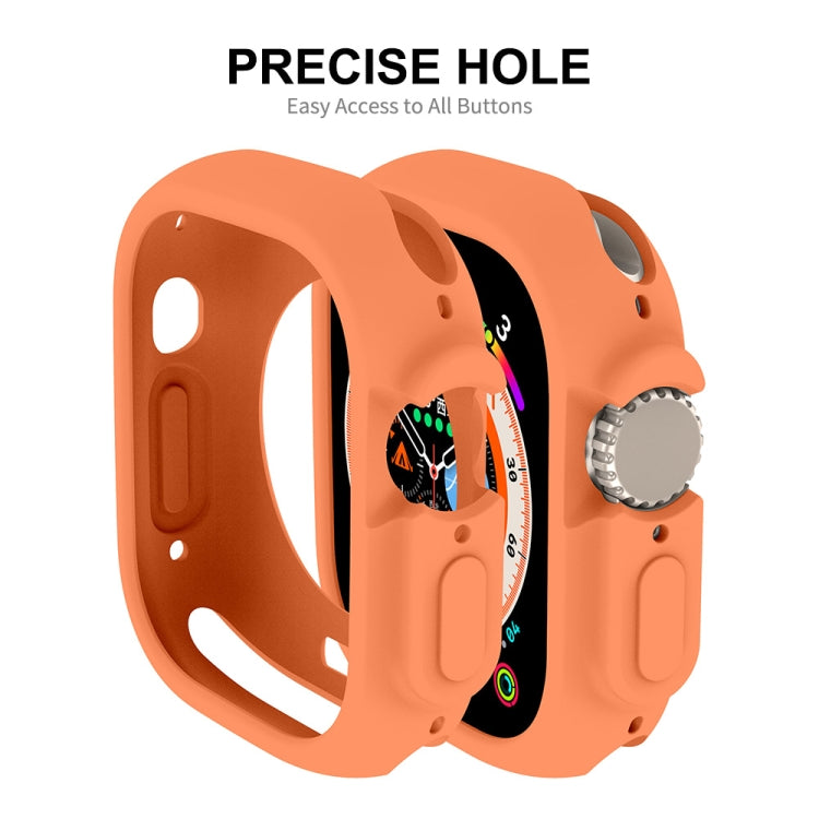 For Apple Watch Ultra 49mm ENKAY Solid Color Protective Soft TPU Frame Case(Black) - Watch Cases by ENKAY | Online Shopping South Africa | PMC TechLife | Buy Now Pay Later Mobicred