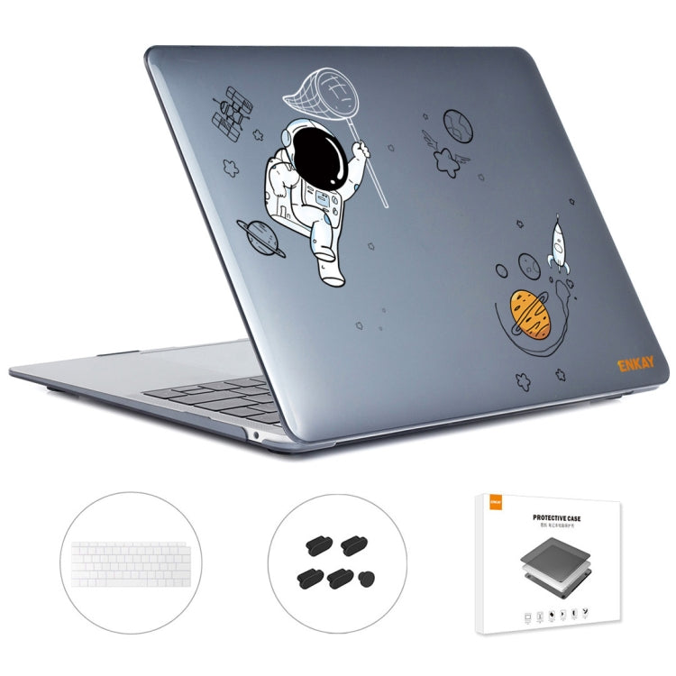 For MacBook Air 13.3 2018 A1932 ENKAY Hat-Prince 3 in 1 Spaceman Pattern Laotop Protective Crystal Case with TPU Keyboard Film / Anti-dust Plugs, Version:EU(Spaceman No.2) - MacBook Air Cases by ENKAY | Online Shopping South Africa | PMC Jewellery