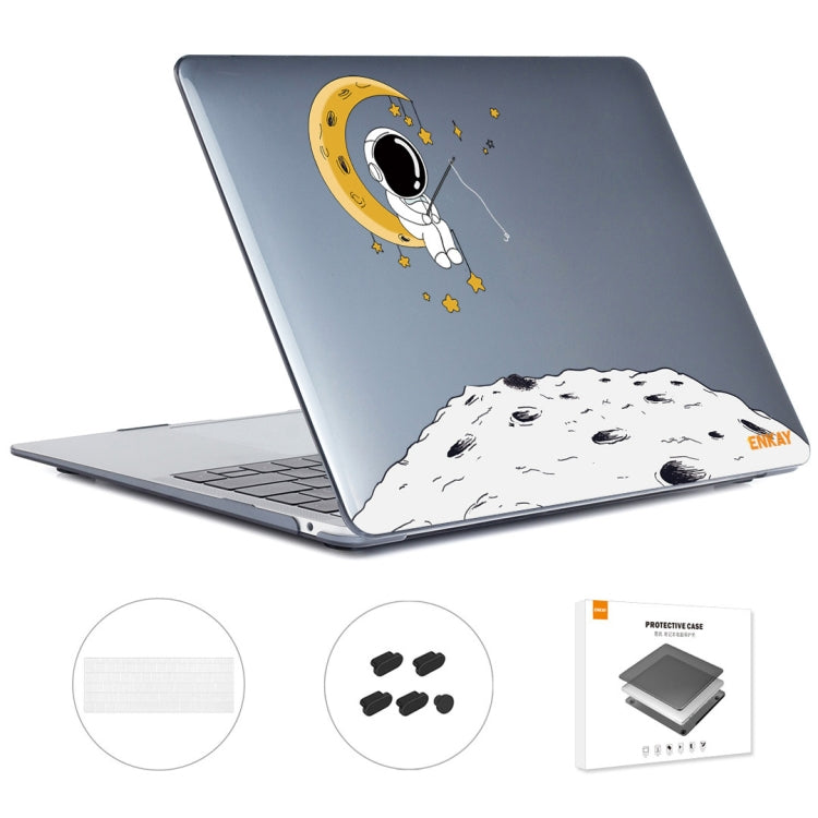 For MacBook Pro 15.4 A1707/A1990 ENKAY Hat-Prince 3 in 1 Spaceman Pattern Laotop Protective Crystal Case with TPU Keyboard Film / Anti-dust Plugs, Version:EU(Spaceman No.3) - MacBook Pro Cases by ENKAY | Online Shopping South Africa | PMC Jewellery