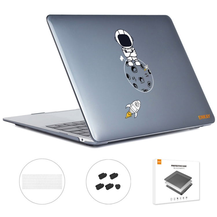 For MacBook Pro 15.4 A1707/A1990 ENKAY Hat-Prince 3 in 1 Spaceman Pattern Laotop Protective Crystal Case with TPU Keyboard Film / Anti-dust Plugs, Version:EU(Spaceman No.4) - MacBook Pro Cases by ENKAY | Online Shopping South Africa | PMC Jewellery | Buy Now Pay Later Mobicred