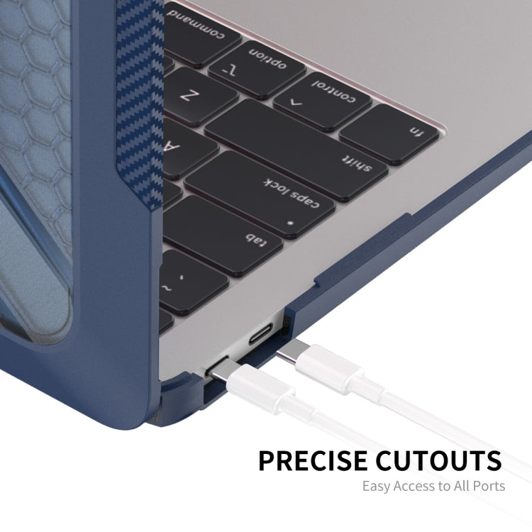 For MacBook Pro 13.3 A2251/A2289/A2338 ENKAY Hat-Prince 3 in 1 Protective Bracket  Case Cover Hard Shell with TPU Keyboard Film / Anti-dust Plugs, Version:EU(Blue) - MacBook Pro Cases by ENKAY | Online Shopping South Africa | PMC Jewellery