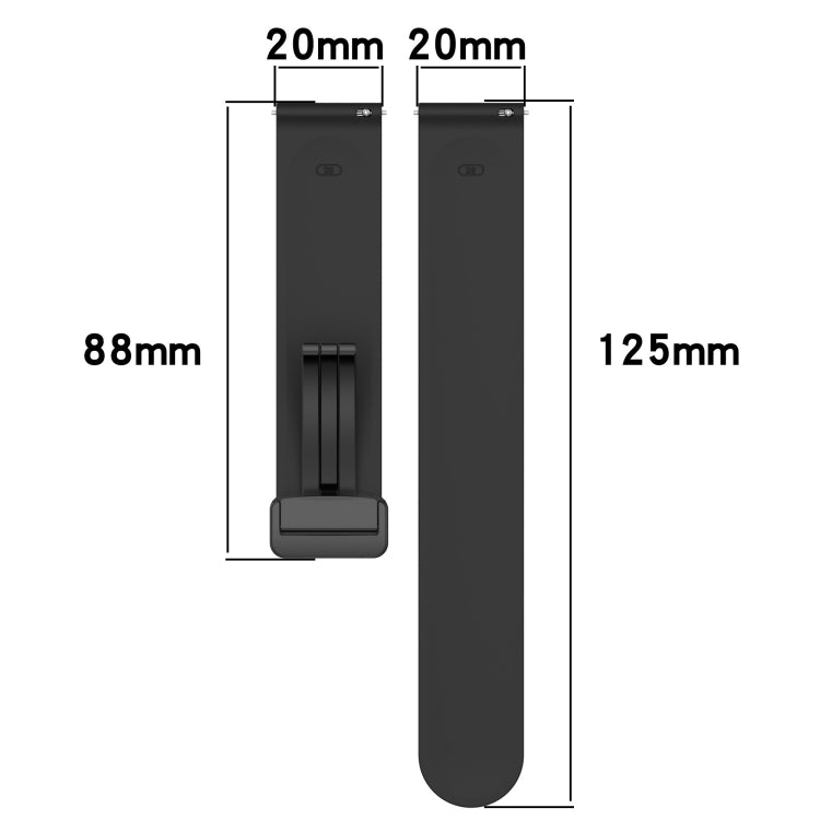 For Amazfit GTR 42mm 20mm Solid Color Magnetic Clasp Silicone Watch Band(Beige) - free shipping - PMC TechLife - Order now!