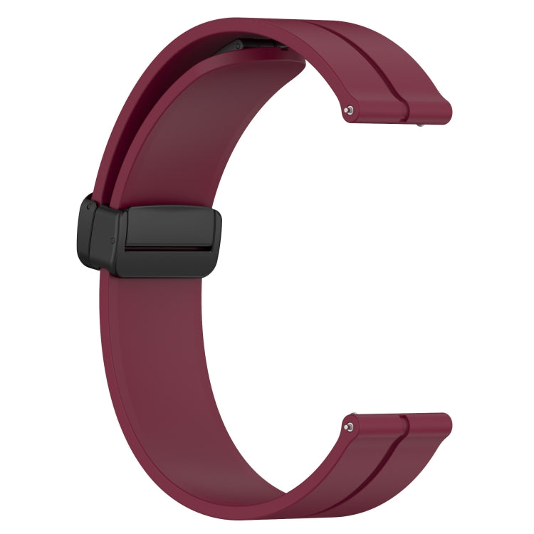 Compatible with Garmin Venu 2 Plus 20mm Solid Color Magnetic Clasp Silicone Watch Band(Wine Red) - free shipping - PMC TechLife - Order now!