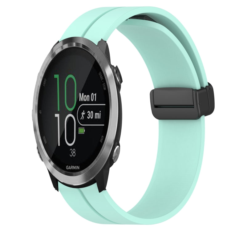 Compatible with Garmin Compatible witherunner 645 Music 20mm Solid Color Magnetic Clasp Silicone Watch Band(Teal) - free shipping - PMC TechLife - Order now!