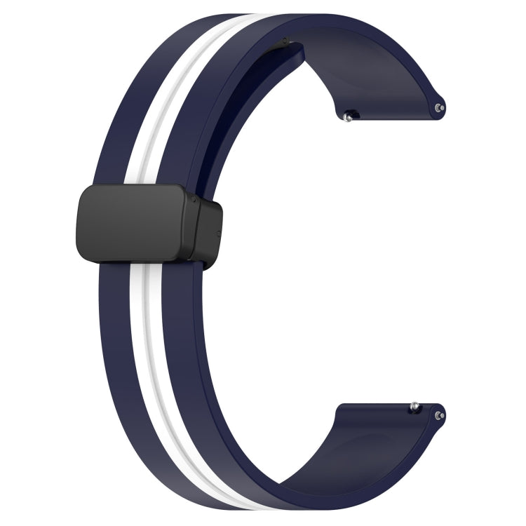 For Huawei GT2 Pro 22mm Folding Magnetic Clasp Silicone Watch Band(Midnight Blue + White) - free shipping - PMC TechLife - Order now!