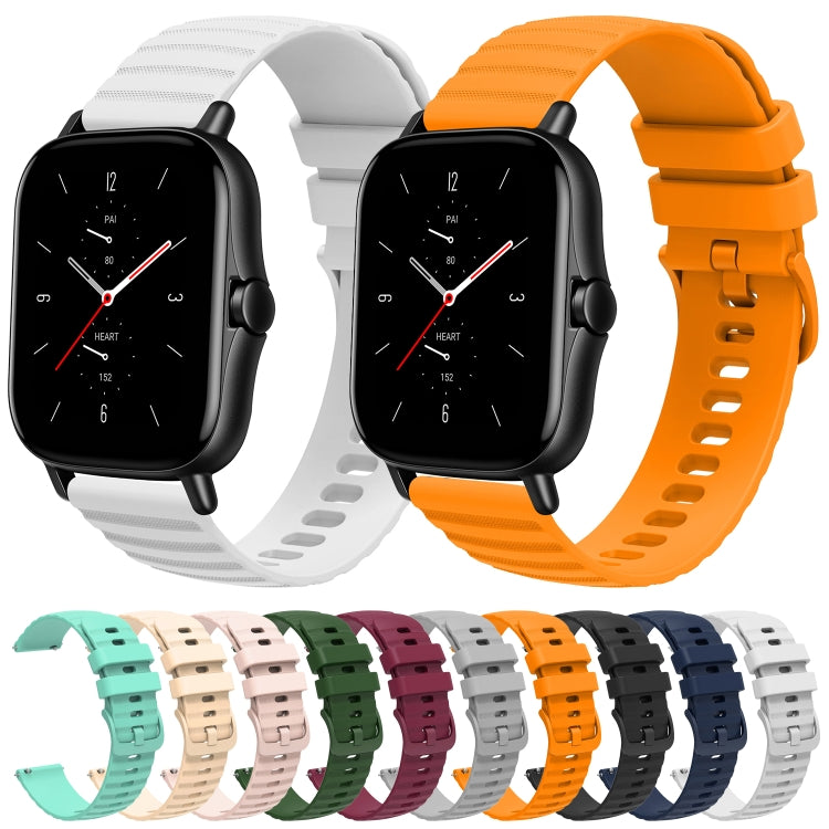 For Amazfit GTS 2 20mm Wavy Dot Pattern Solid Color Silicone Watch Band(Grey) - free shipping - PMC TechLife - Order now!